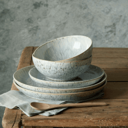 Image showing the Halo Speckle 12 piece breakfast set, White/Grey product.
