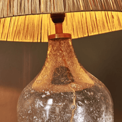 Image showing the Damini Recycled Glass Table Lamp, H45cm, Clear product.