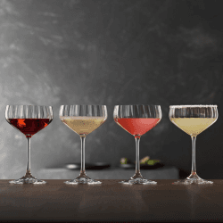 Image showing the LifeStyle Set of 4 Champagne Coupes, 310ml, Clear product.