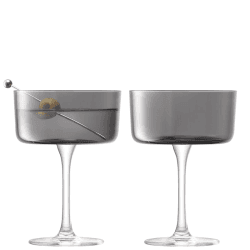 Image showing the Lunar Set of 2 Champagne/Cocktail Glasses, 230ml, Lunar Grey product.