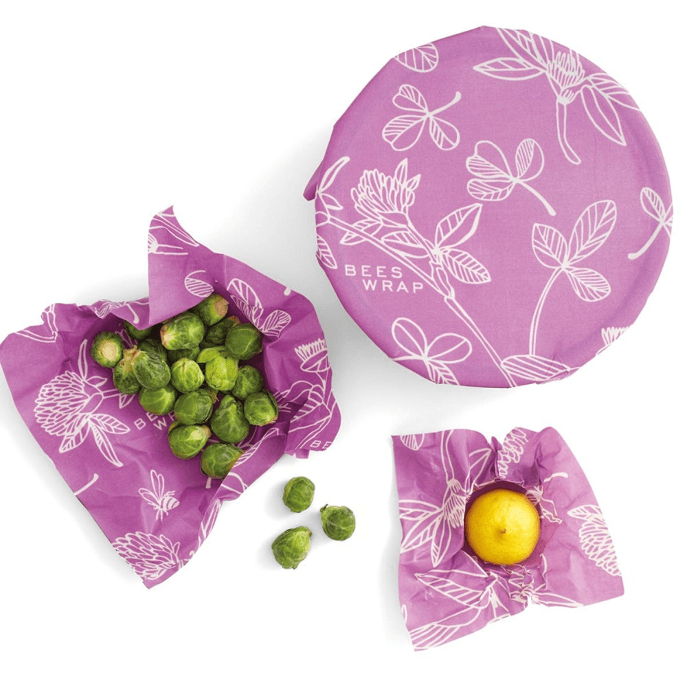 Clover Print Pack of 3 food wraps, small/med/large