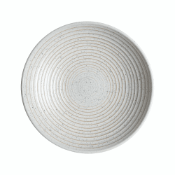 Image showing the Studio Blue Medium ridged bowl, L25.5 x W25.5 x D5cm, Chalk product.