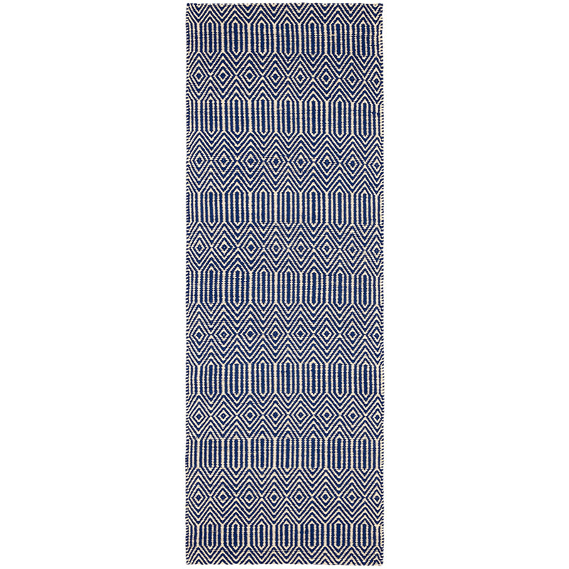 Sloan ethnic flatweave runner, 66 x 200cm, Blue