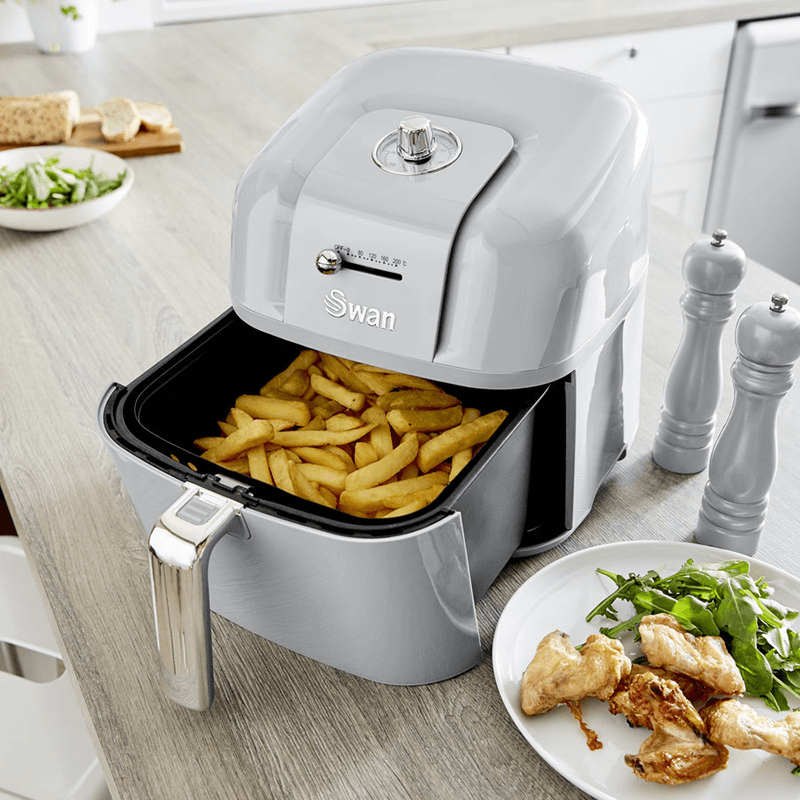 Retro Air Fryer, 6L, Grey