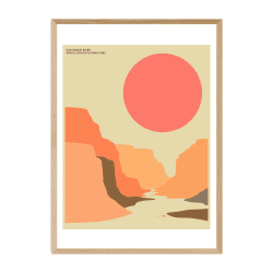 Image showing the Jazzberry Blue, Grand Canyon Framed Art Print, Beige/ Natural product.