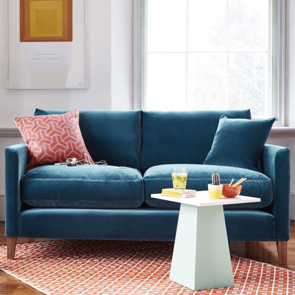 Izzy, Three Seat Sofa, Armour Smart Velvet, Armour