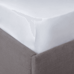 Image showing the 300 Thread Count Egyptian Cotton Sateen Double fitted sheet, W140 x L190 x D30cm, White product.