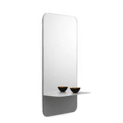Image showing the Horizon Mirror, H80 x D17cm, Grey product.
