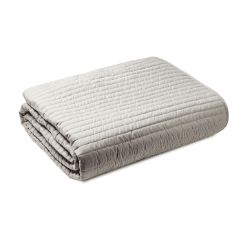 Image showing the Quilted Lines Bedspread 220X230, Silver Grey product.