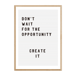 Image showing the Rafael Farias, Don't Wait For the Opportunity Framed Art Print, Beige/ Natural product.