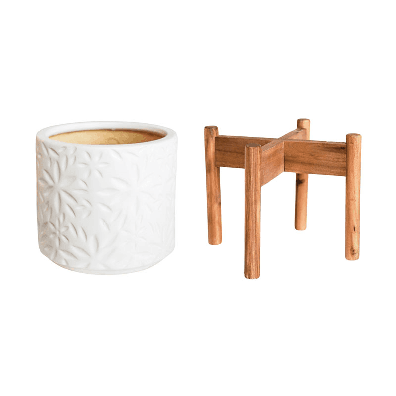 Aspen Planter, D22cm, White