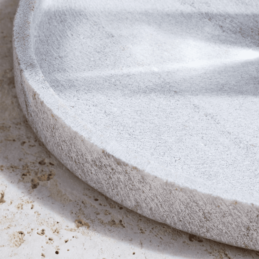 Round Marble Board, D28cm, White