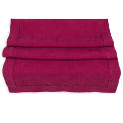 Image showing the Linen Table Runner, Wine Red product.