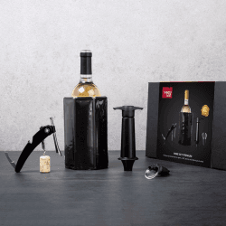 Image showing the Premium 4 Piece Wine Set, Black product.