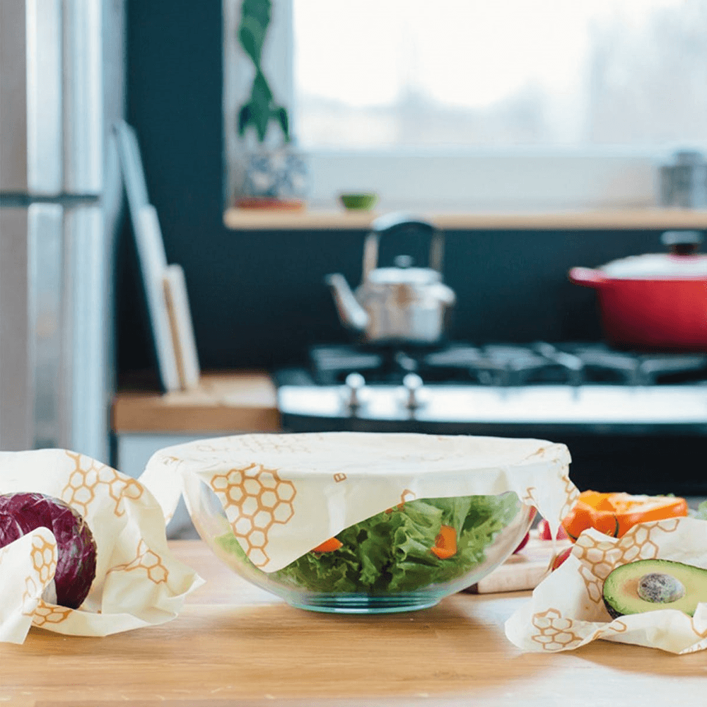 Bee's Wrap Print Pack of 3 food wraps, small/med/large