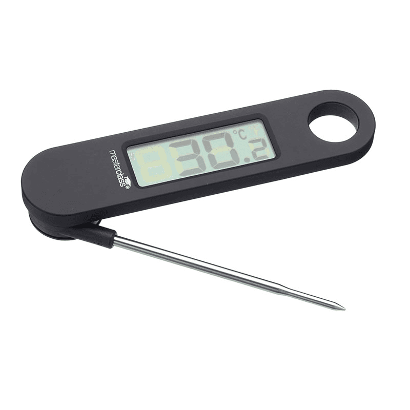 Folding digital thermometer, 12 x 3 x 2cm, Black