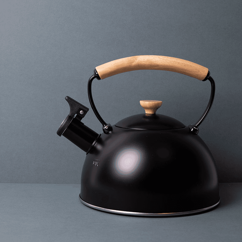 Whistling Kettle Wood Handle, 2.5L, Black