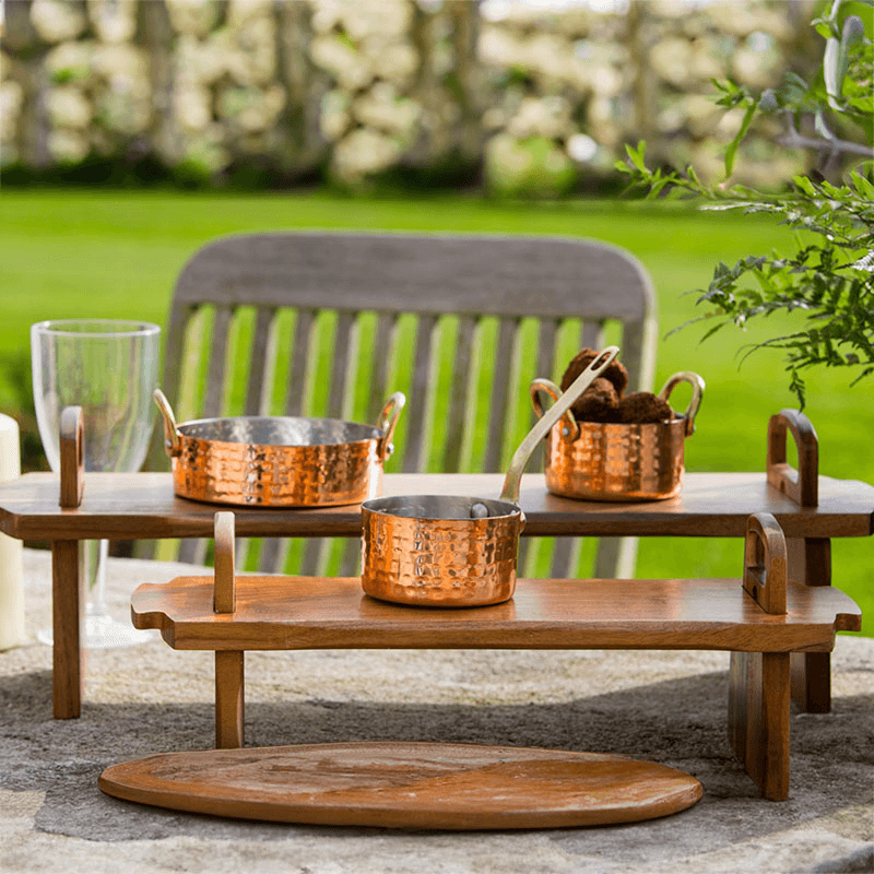 Antipasti platform platter, 37 x 12 x 13cm, acacia wood