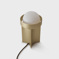 Image showing the Small Loop Table Lamp with Sphere III, Gold product.