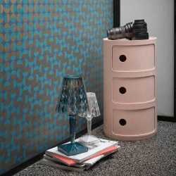 Image showing the Componibili 3 door cabinet, H58 x W32 x D32 cm, Pink product.