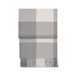 Image showing the Whisper Plaid Throw, H200cm x W130cm, Flint Grey/Cream product.