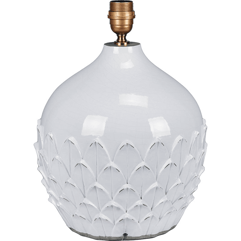 Willow Table Lamp With Tapered Shade, H27cm, White