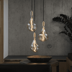 Image showing the Voronoi II Tinted bulb LED 3W 2200K E27, L30 x W17cm, Clear product.
