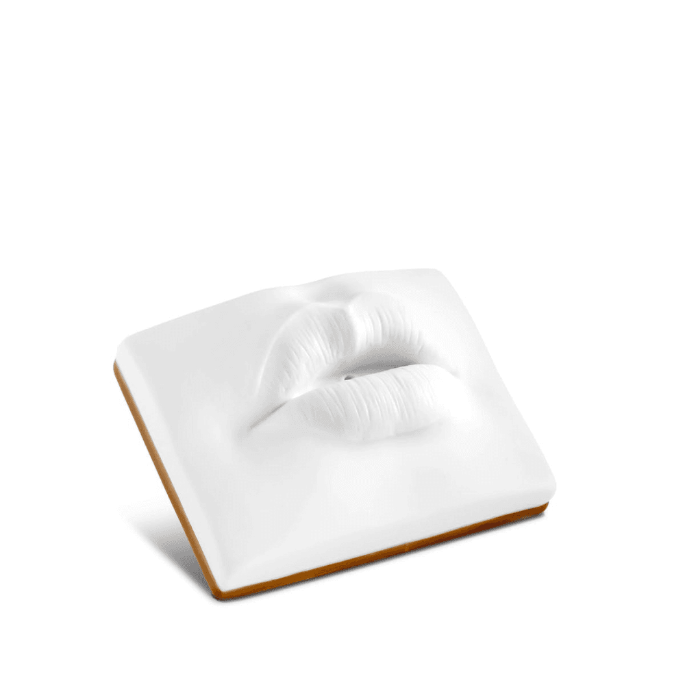 Oh Mon Dieu! Lips incense holder, 9 x 6 x 4cm, White