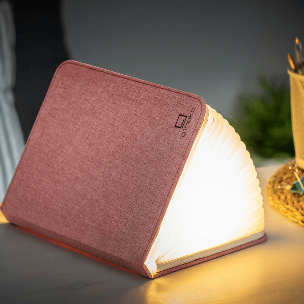 Linen Book Light, Large, Blush Pink