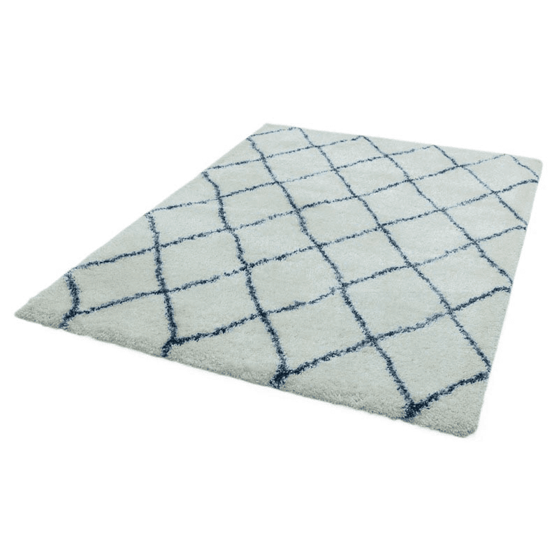 Alto Moroccan Style Rug, 120 x 170cm, Cream & Blue