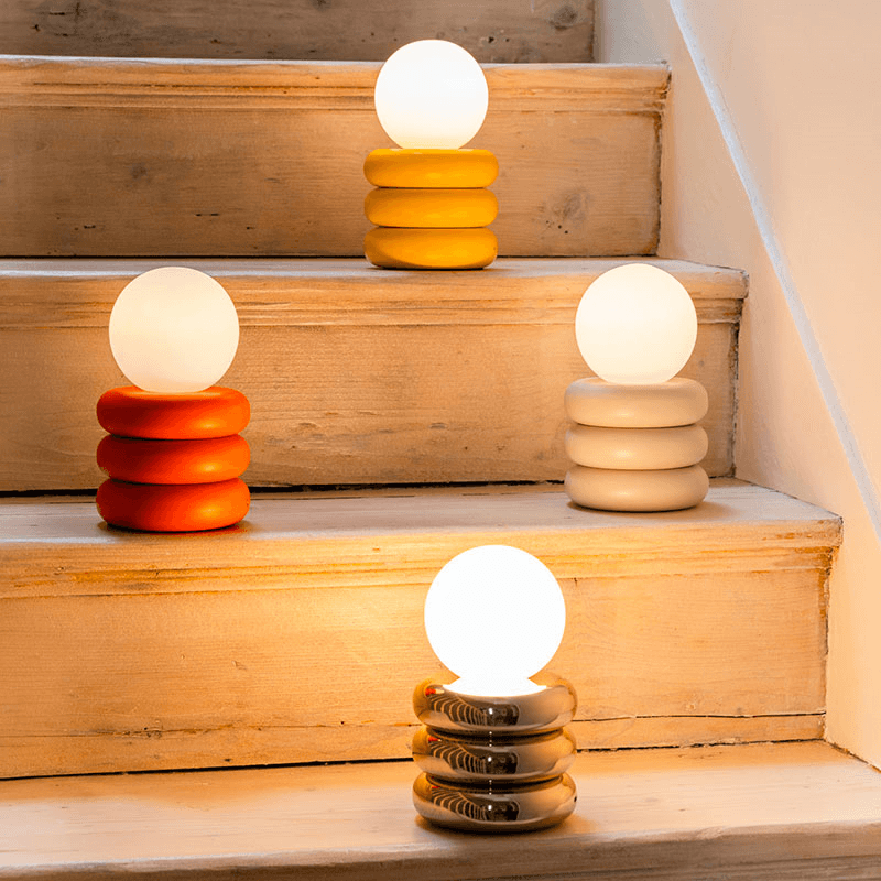 Tube Cordless Table Lamp, H20cm, Yellow