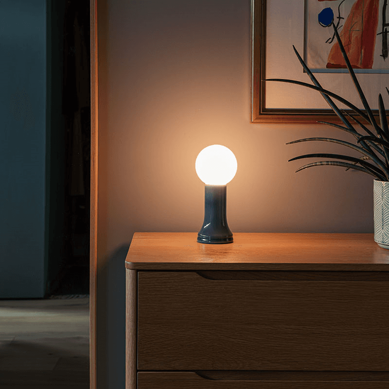 Shore Table Lamp with G95 LED Bulb EU, Smoke Grey