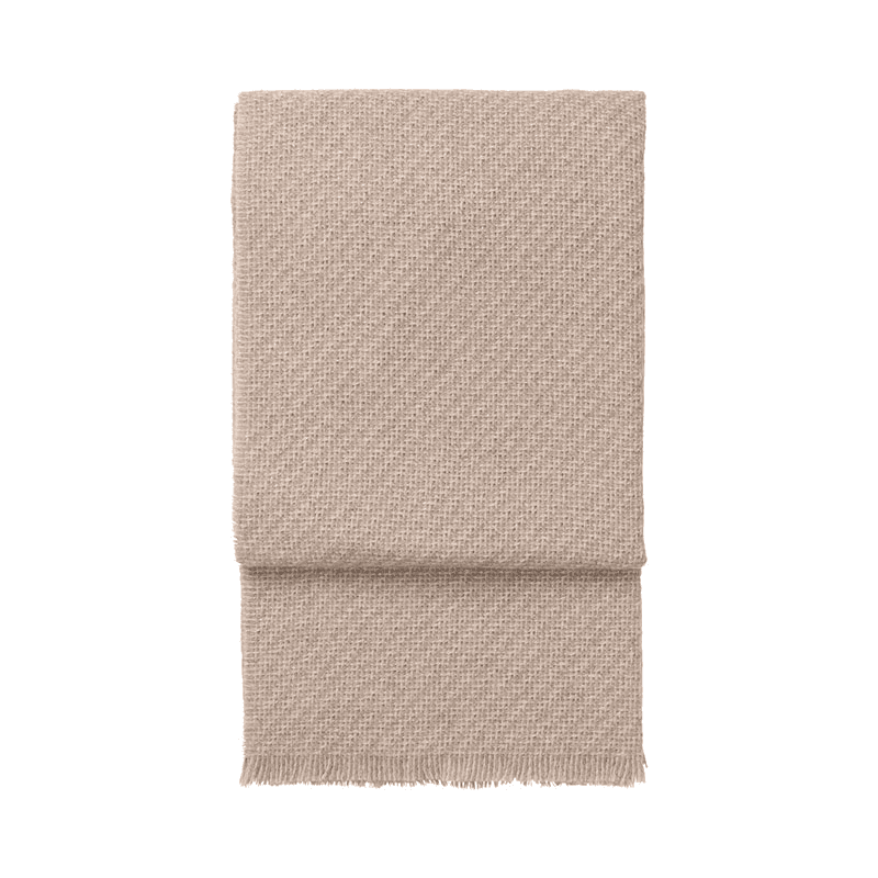 Diagonal Throw, H190cm x W130cm, Beige/Latte