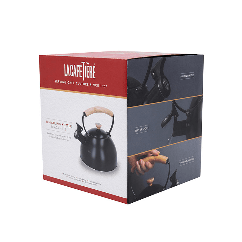Whistling Kettle Wood Handle, 2.5L, Black