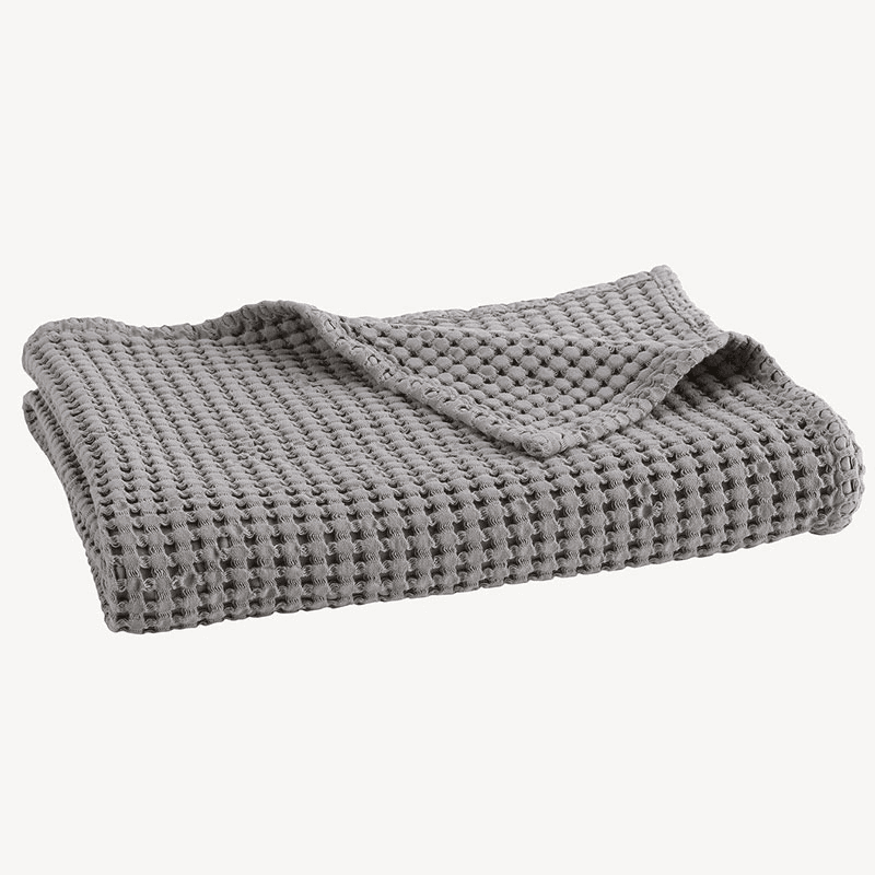 Waffle Towel Hand Towel, Dove Grey