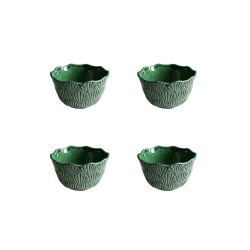 Image showing the Laguna Shell Set of 4 Cereal Bowls, H 10cm, W 15.5cm, D 15.5cm, Green product.