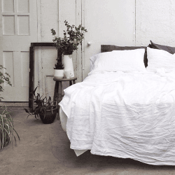 Image showing the White Linen Duvet Cover, Double product.