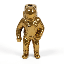 Image showing the Diesel Living Starman vase, H28 x W11 x D15cm, Gold product.