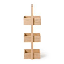 Image showing the Mezza 3 tier caddy, H84 x W22 x D26cm, Oak product.