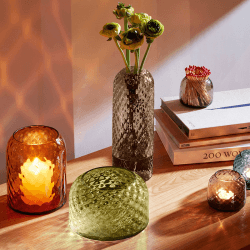 Image showing the Dapple Vase, H26.5cm, Earth Brown product.
