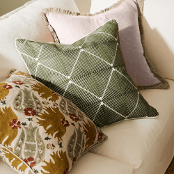 Image showing the Hirkani Diamond Pillow Cover, 51 x 51cm, Moss product.