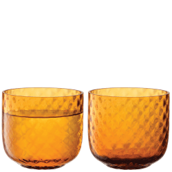 Image showing the Dapple Tumblers Set of 2, 330ml, Sun Amber product.