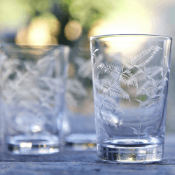 Image showing the Fern Set of 6 tumblers, 210ml, Crystal product.