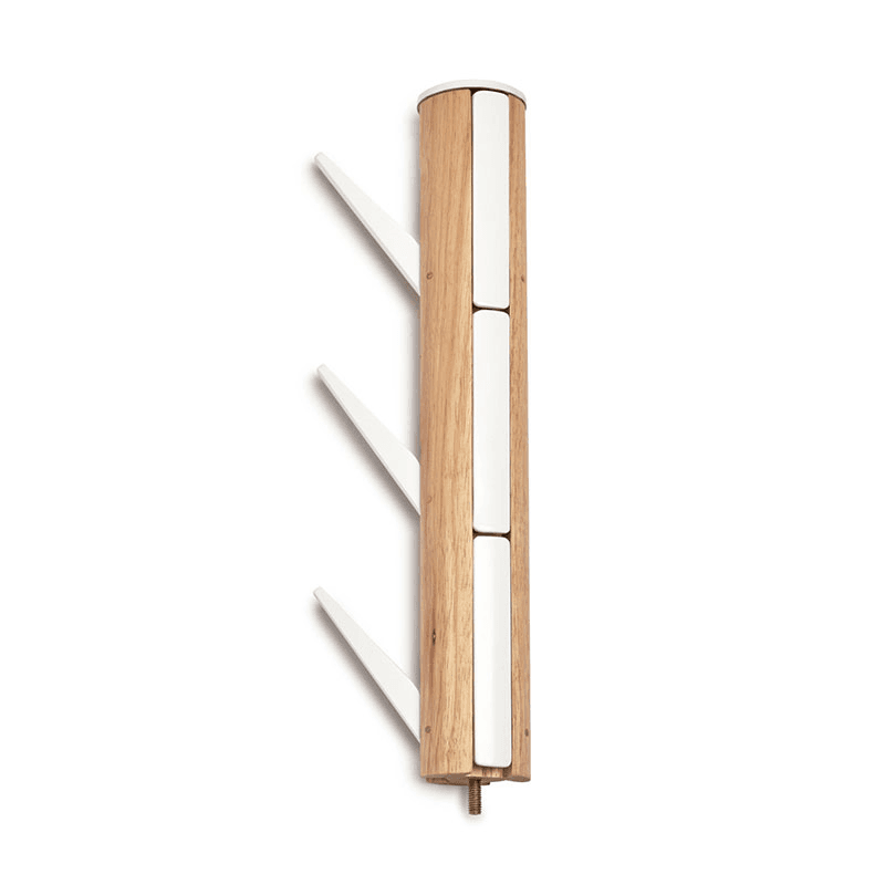 Flapper Coat Rack, H168cm, White & Natural