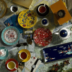 Image showing the Wonderlust Set of 4 plates, 20cm product.