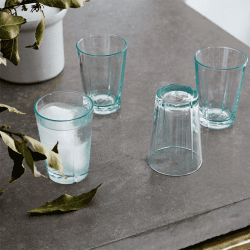 Image showing the Grand Cru Set of 4 Recycled Glass Tumblers, 220ml, Clear product.