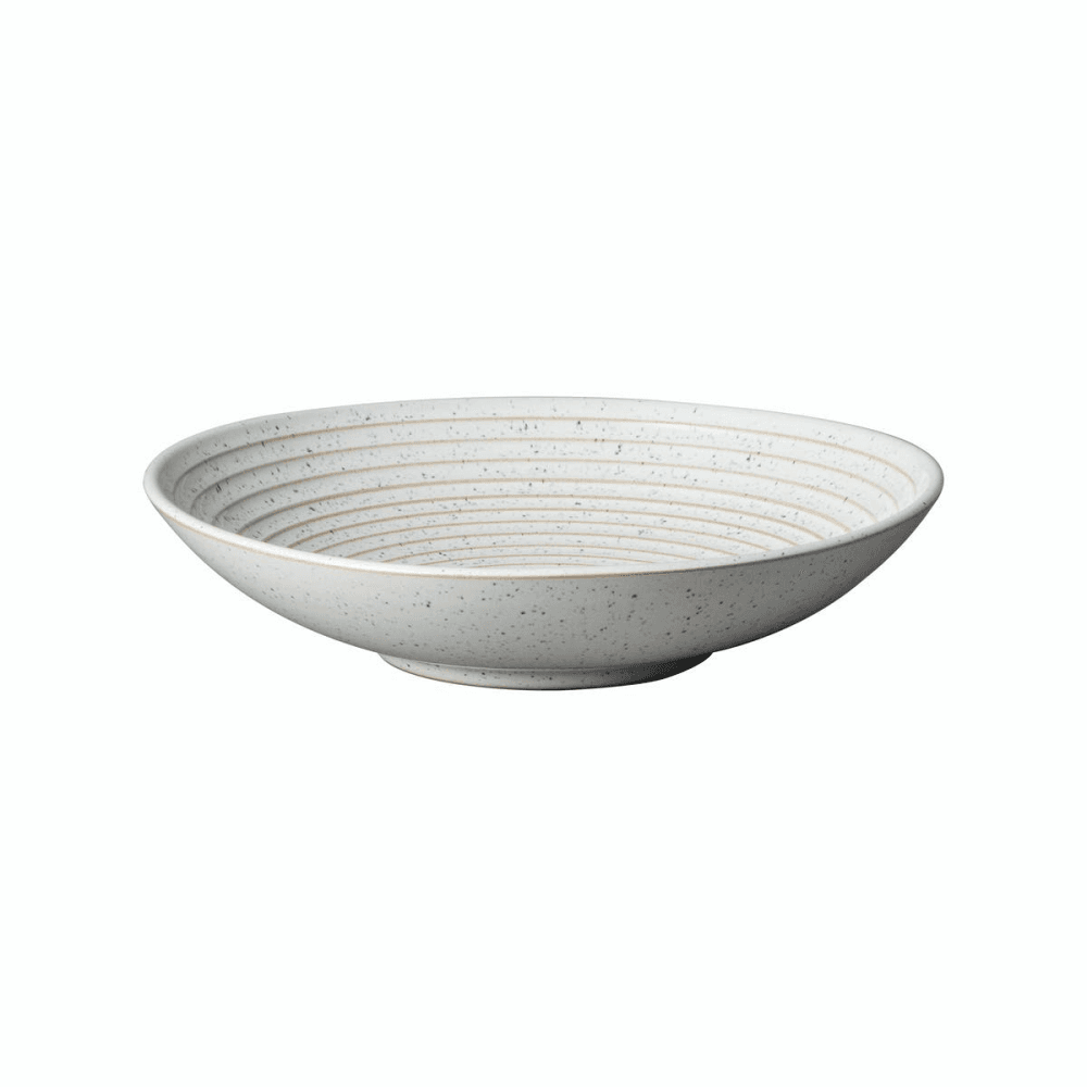 Studio Blue Medium ridged bowl, L25.5 x W25.5 x D5cm, Chalk
