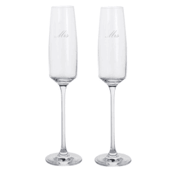 Image showing the Mrs & Mrs Elevate Set of Two Flutes, 170ml, Clear product.