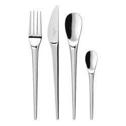 Image showing the NewMoon 24 piece cutlery set, Stainless Steel product.