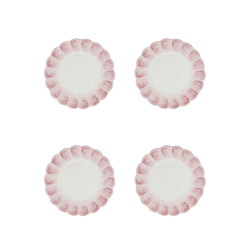 Image showing the Lido Set of 4 Side Plates, D21.5cm, Pink product.